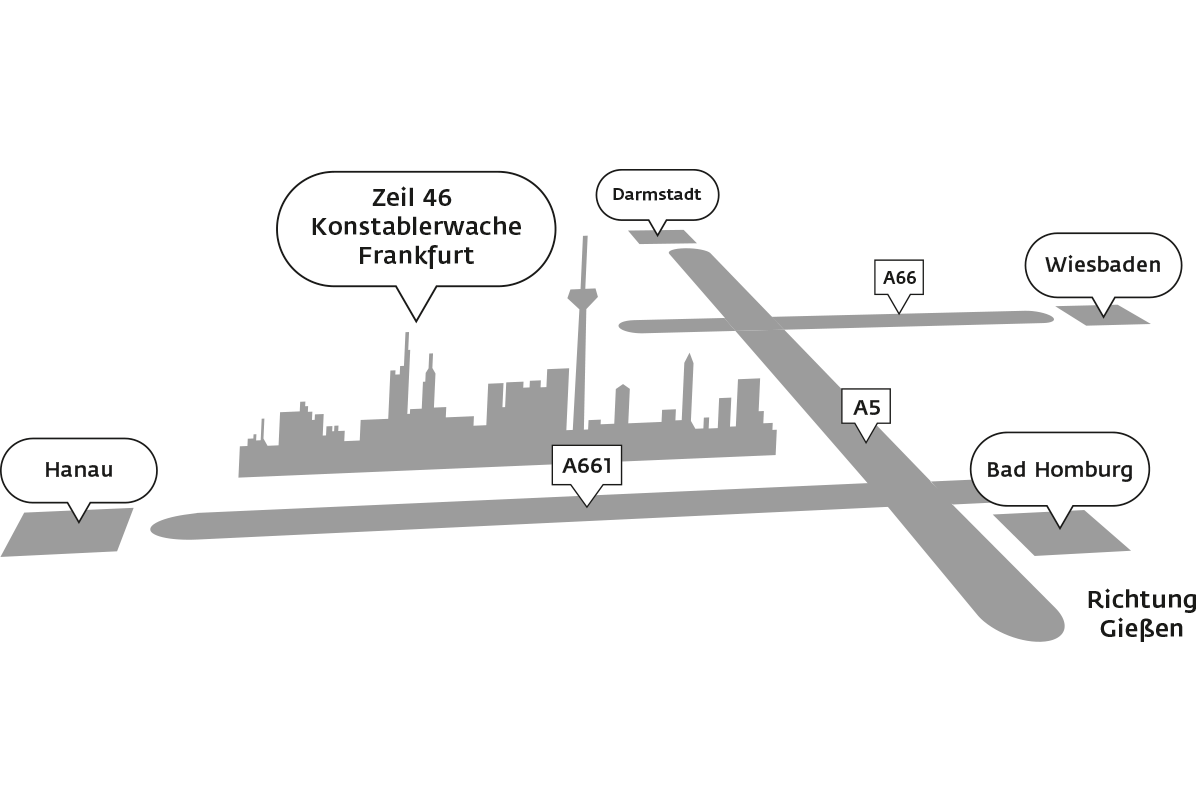 Skizze Karte Rhein Main Gebiet